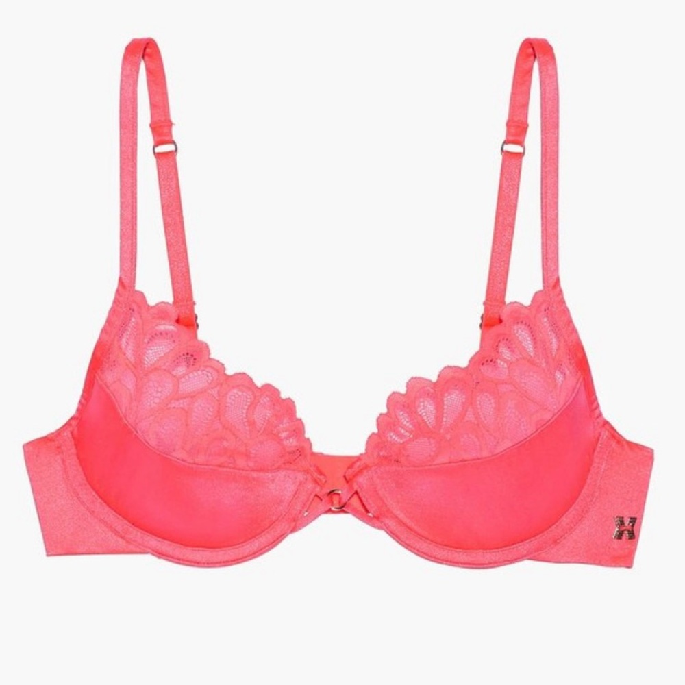 Savage Not Sorry Half Cup Bra with Lace- 38D